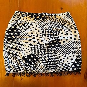 Vintage patterned skirt with beaded detailing